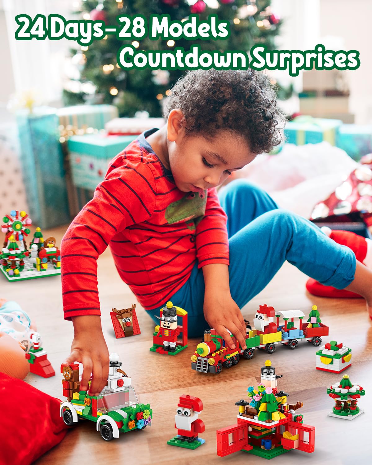 Advent Calendar 2025 Kids, 24 Days Building Blocks Toys Holiday Countdown, Christmas Stocking Stuffers for 6 7 8 9 10 11 12 Year